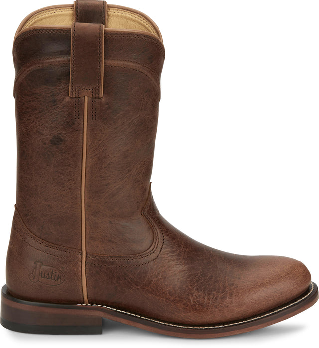Justin Womens Holland Brown Leather Cowboy Boots