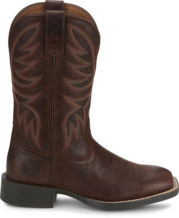Justin Womens Demeter Spicy Brown Leather Cowboy Boots