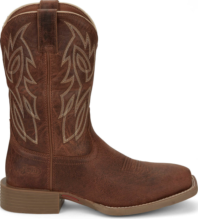 Justin Mens Canter 11in Western Dusky Water Buffalo Cowboy Boots