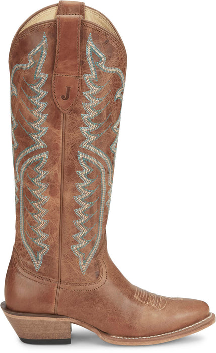 Justin Womens Evelyn Barnwood Leather Cowboy Boots