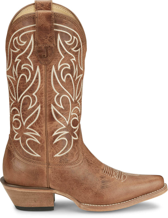 Justin Womens Josephine 12in Western Dusky Leather Cowboy Boots