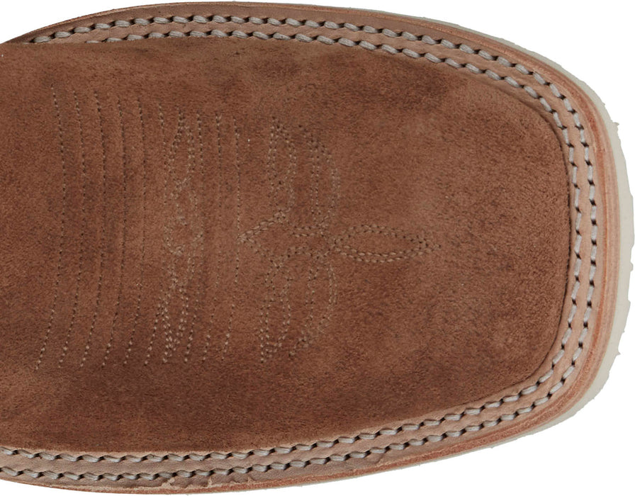 Justin Mens Alamo 11in Roughout Golden Tan/Blue Leather Bent Rail Cowboy Boots