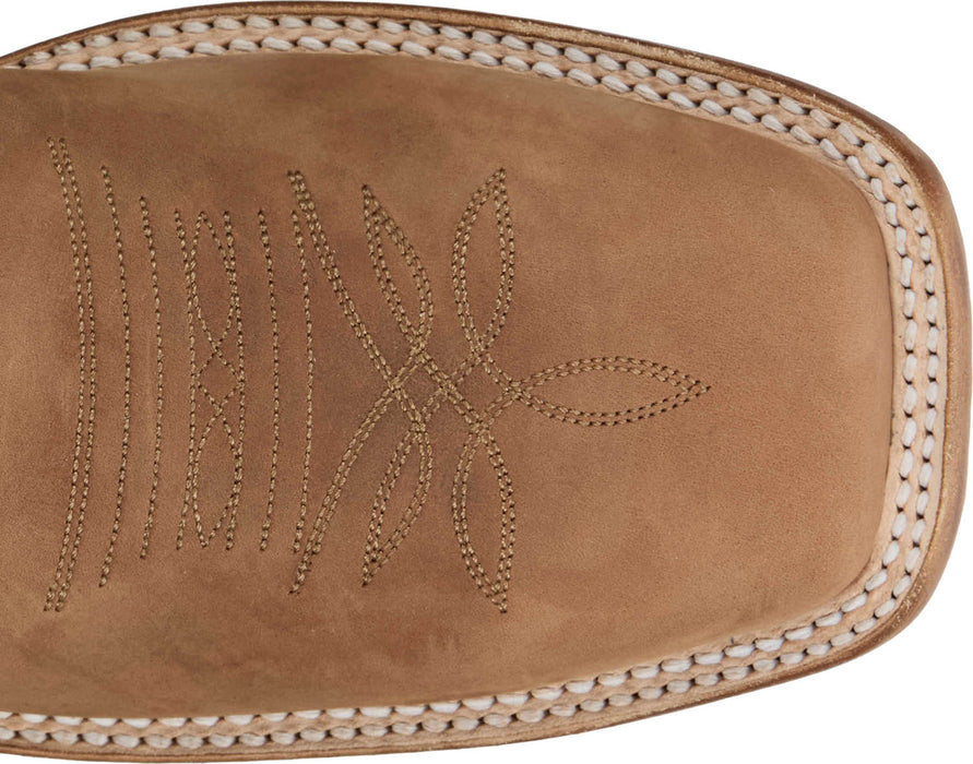 Justin Mens Rancho 11in Western Butterscotch Leather Bent Rail Cowboy Boots