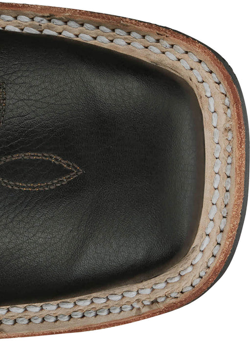 Justin Womens Shay 11in Western Black Leather Bent Rail Cowboy Boots