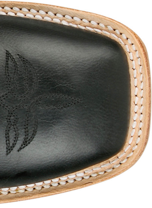 Justin Mens Burchett 13in Western Ebony Goat Leather CPX Cowboy Boots