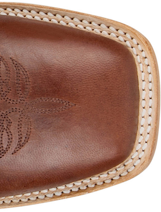 Justin Mens Burchett 13in Western Brown/Blue Goat Leather CPX Cowboy Boots