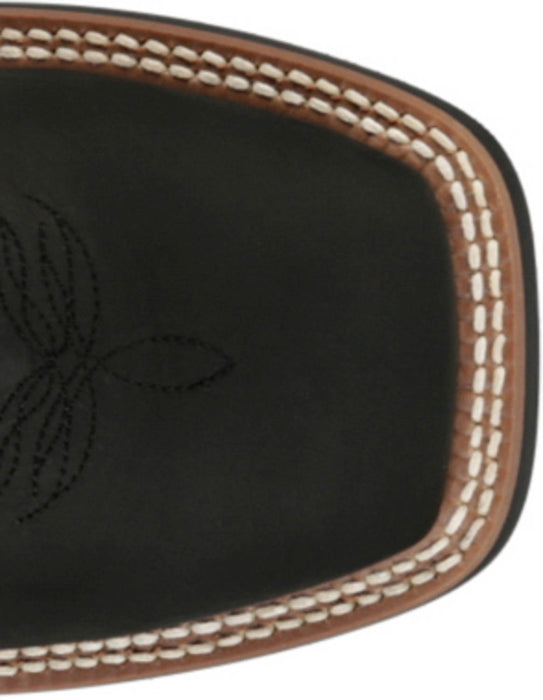 Justin Mens Crazy Buck 6in Black Leather Frontier Chelsea Boots