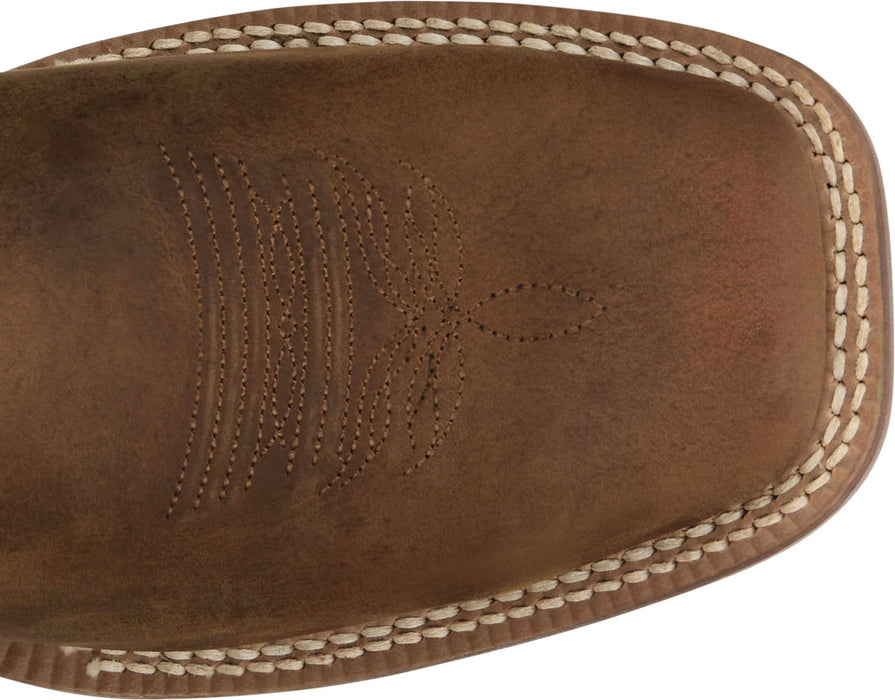 Justin Womens Miss Ellie Taupe Leather Frontier Cowboy Boots