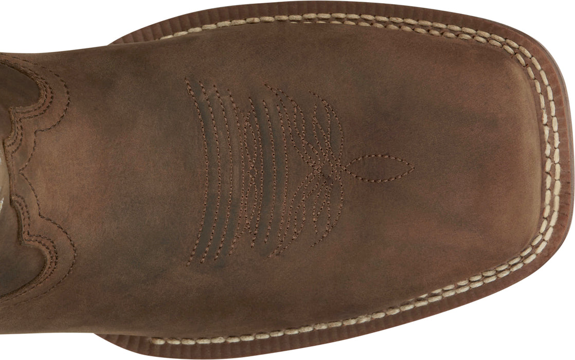 Justin Mens Jackpot 11in Western Walnut Leather Frontier Cowboy Boots
