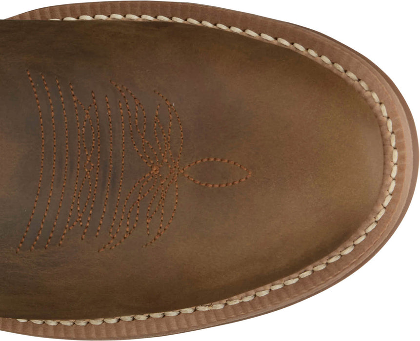 Justin Mens Wild Bill 11in Western Khaki Leather Frontier Cowboy Boots