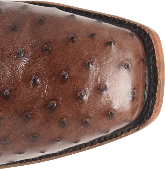 Justin Mens Rancher Kango Tobac Ostrich Skin George Strait Cowboy Boots