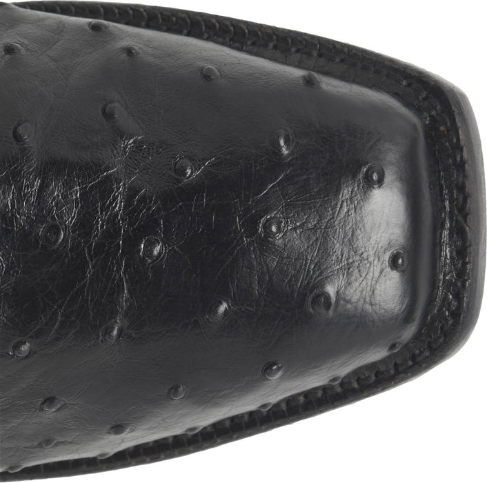 Justin Mens Rancher Obsidian Ostrich Skin George Strait Cowboy Boots