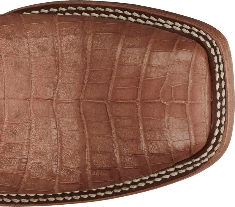 Justin Mens Haggard 11in Tan Caiman George Strait Cowboy Boots