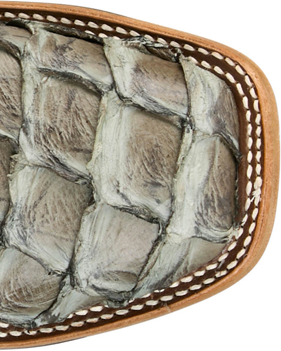 Justin Mens Ocean View 11in Slate Pirarucu George Strait Cowboy Boots