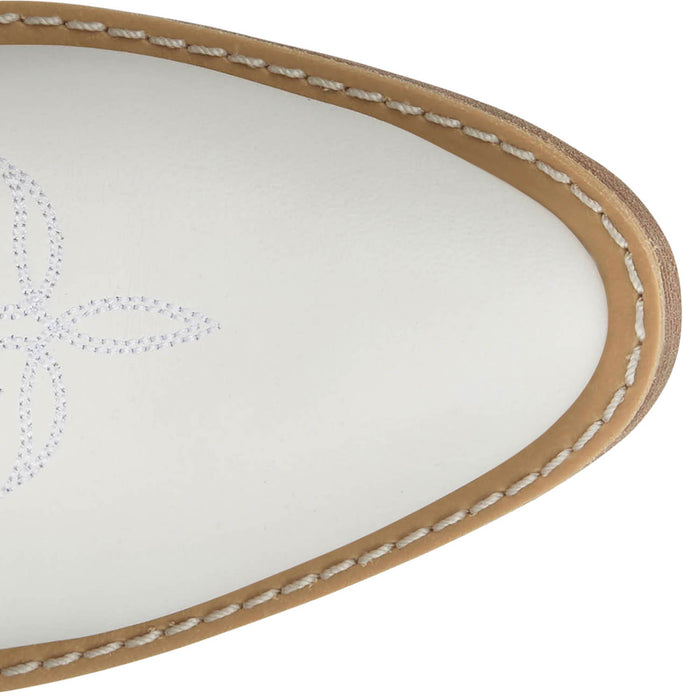 Justin Womens Renie 12in Western Bright White Leather Cowboy Boots