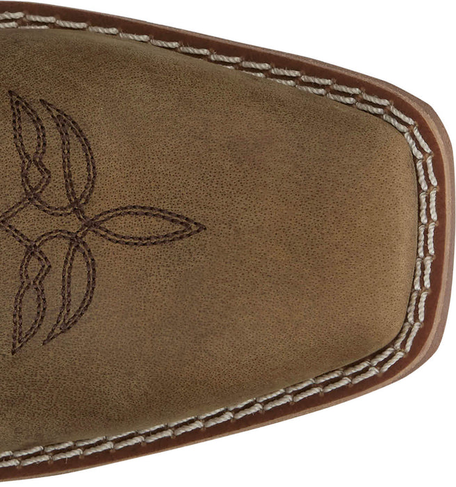 Justin Womens Rae Taupe Leather Cowboy Boots