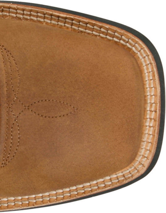 Justin Mens Rustle Chestnut Cowhide Cowboy Boots