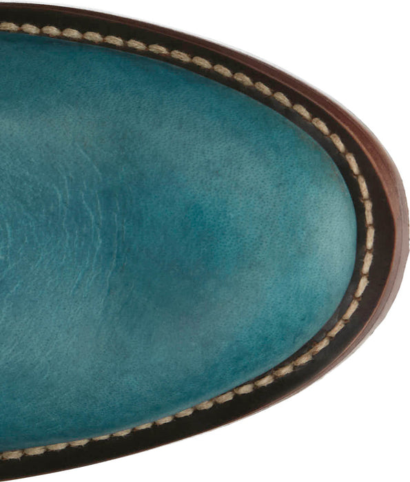Justin Womens Holland Turquoise Leather Cowboy Boots