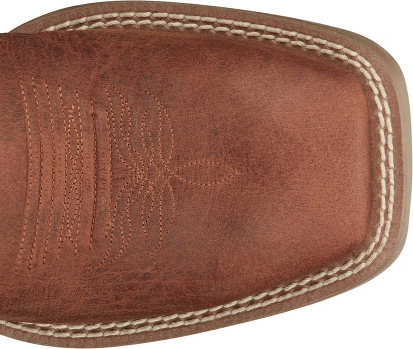 Justin Womens Halter 11in Western Roasted Cognac Leather Cowboy Boots