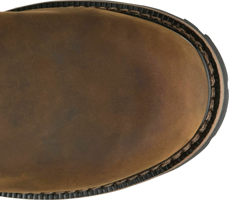 Justin Mens Pulley 11in WP CT MetGuard Whiskey Leather Work Boots