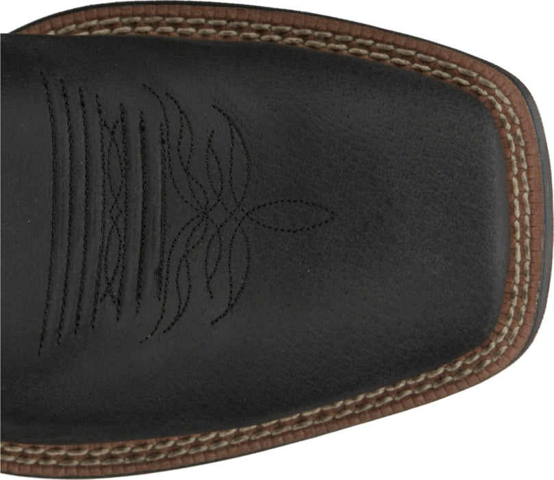 Justin Mens Bowline 11in Western Black Water Buffalo Cowboy Boots
