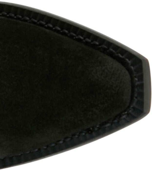 Justin Womens Bev 7in Bootie Black Suede Fringe Ankle Boots