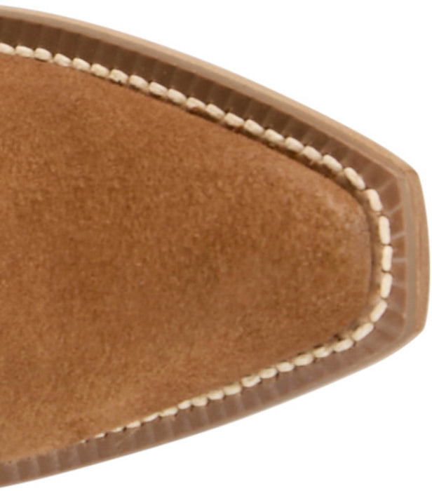 Justin Womens Bev 7in Bootie Brown Suede Fringe Ankle Boots