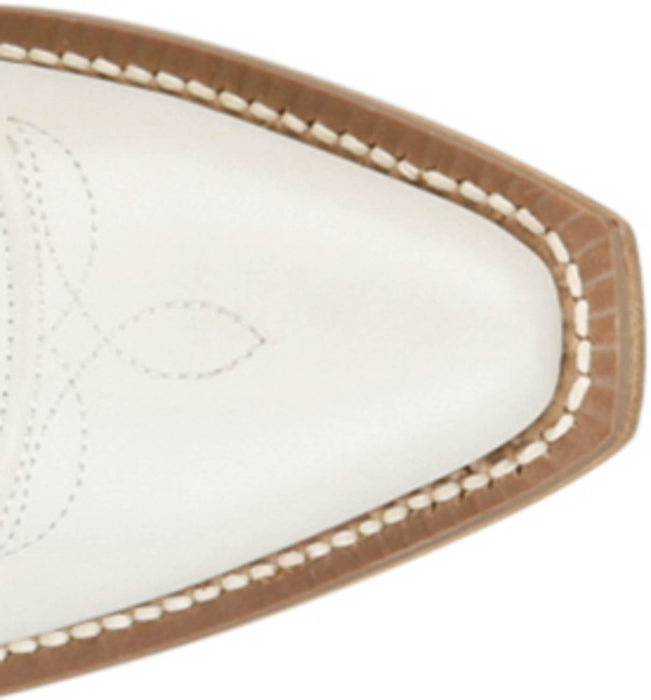 Justin Womens May 15in Western Vintage White Cowhide Cowboy Boots