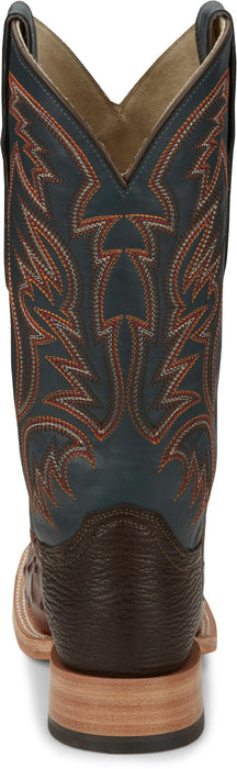 Justin Mens Doc Bar AQHA Brandy Full Quill Ostrich Cowboy Boots