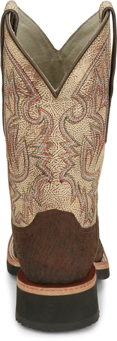 Justin Mens Peppy San Badger AQHA Kango Tobac Smooth Ostrich Cowboy Boots