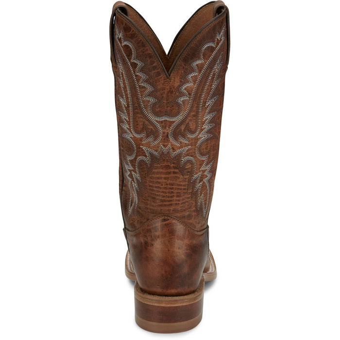 Justin Womens Peyton 11in Western Amber Leather Bent Rail Cowboy Boots