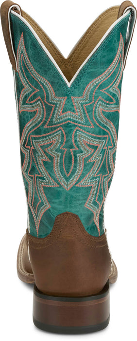 Justin Womens Miss Ellie Rustic Leather Frontier Cowboy Boots