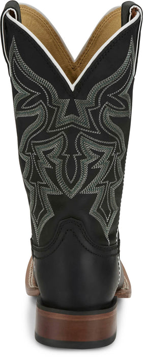 Justin Womens Miss Ellie Midnight Leather Frontier Cowboy Boots