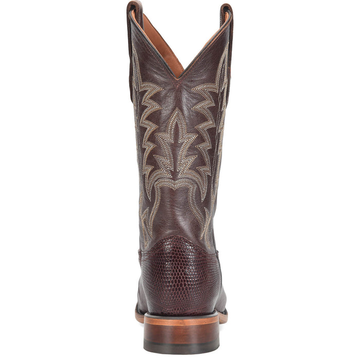 Justin Mens Reposado 12in Chocolate Lizard Skin George Strait Cowboy Boots