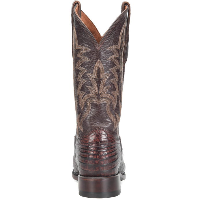 Justin Mens Panama Chocolate Caiman George Strait Cowboy Boots