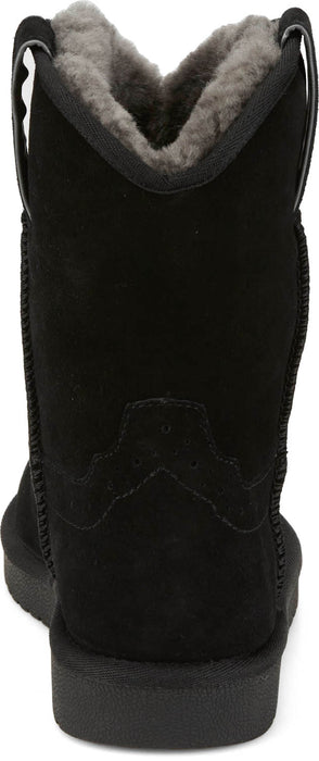 Justin Womens Heidi 8in Black Shearling Cowboy Boots
