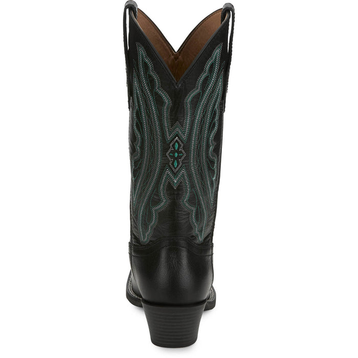 Justin Womens Rae Midnight Leather Cowboy Boots