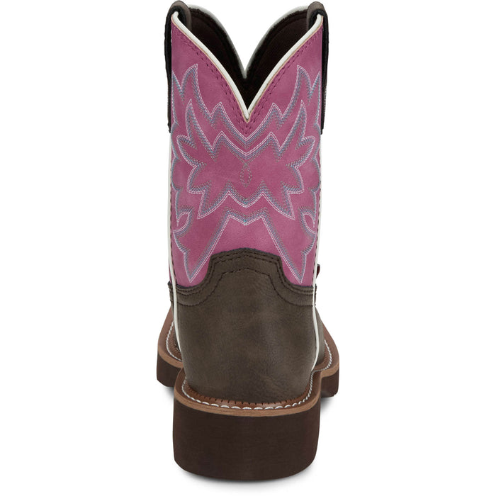 Justin Womens Sunny Chocolate Leather Cowboy Boots