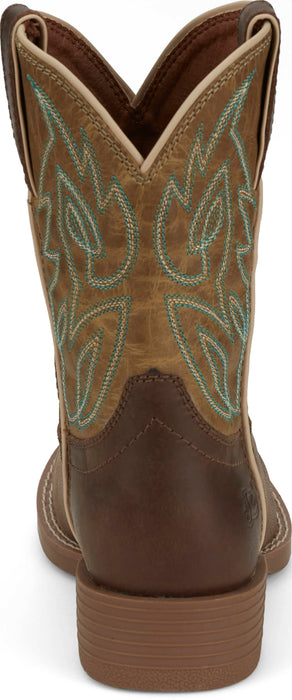 Justin Kids Unisex Canter Junior Clay Leather Cowboy Boots