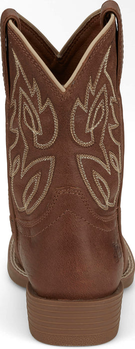 Justin Kids Unisex Canter Junior Amber Leather Cowboy Boots
