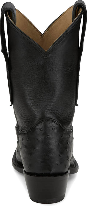 Justin Womens Anthem Black FQ Ostrich Cowboy Boots