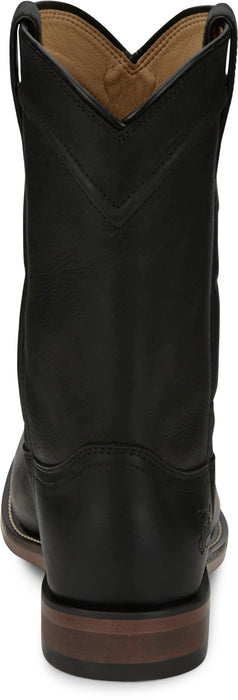 Justin Mens Braswell Black Leather Cowboy Boots