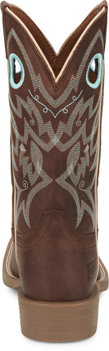 Justin Womens Liberty 11in Western Spicy Brown Leather Cowboy Boots