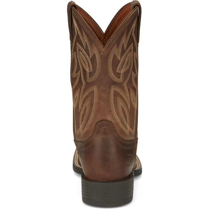 Justin Mens Canter 11in Western Dusky Water Buffalo Cowboy Boots