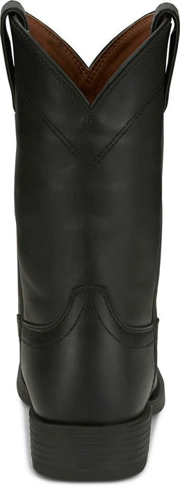 Justin Womens Blain 10in Roper Midnight Leather Cowboy Boots