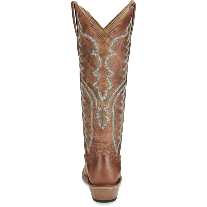 Justin Womens Evelyn Barnwood Leather Cowboy Boots