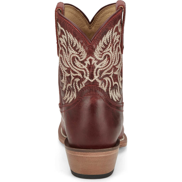 Justin Womens Isabella Ruby Leather Cowboy Boots