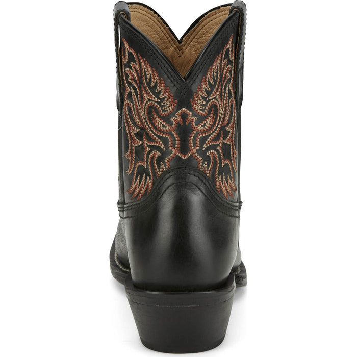Justin Womens Isabella Coal Leather Cowboy Boots
