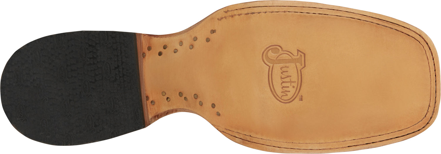 Justin Mens Doc Bar AQHA Brandy Full Quill Ostrich Cowboy Boots