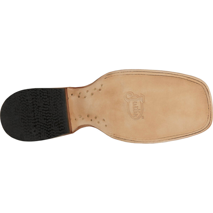 Justin Mens Doc Bar AQHA Black/Beige Full Quill Ostrich Cowboy Boots